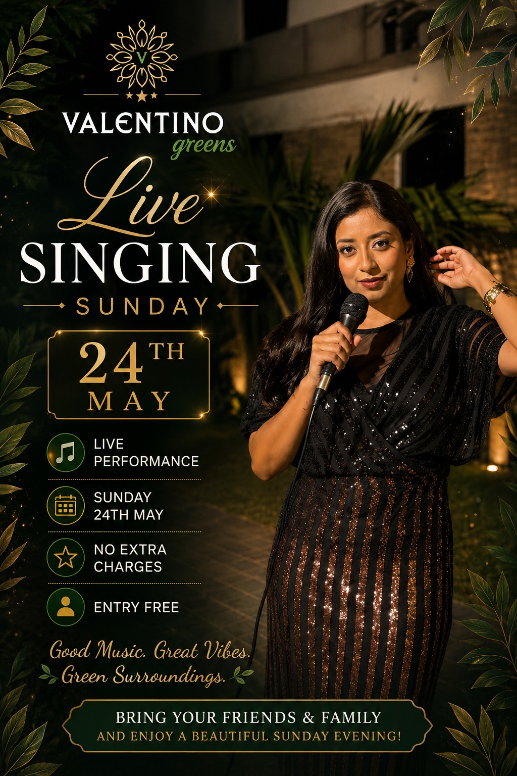 Live Singing Sunday 24th May